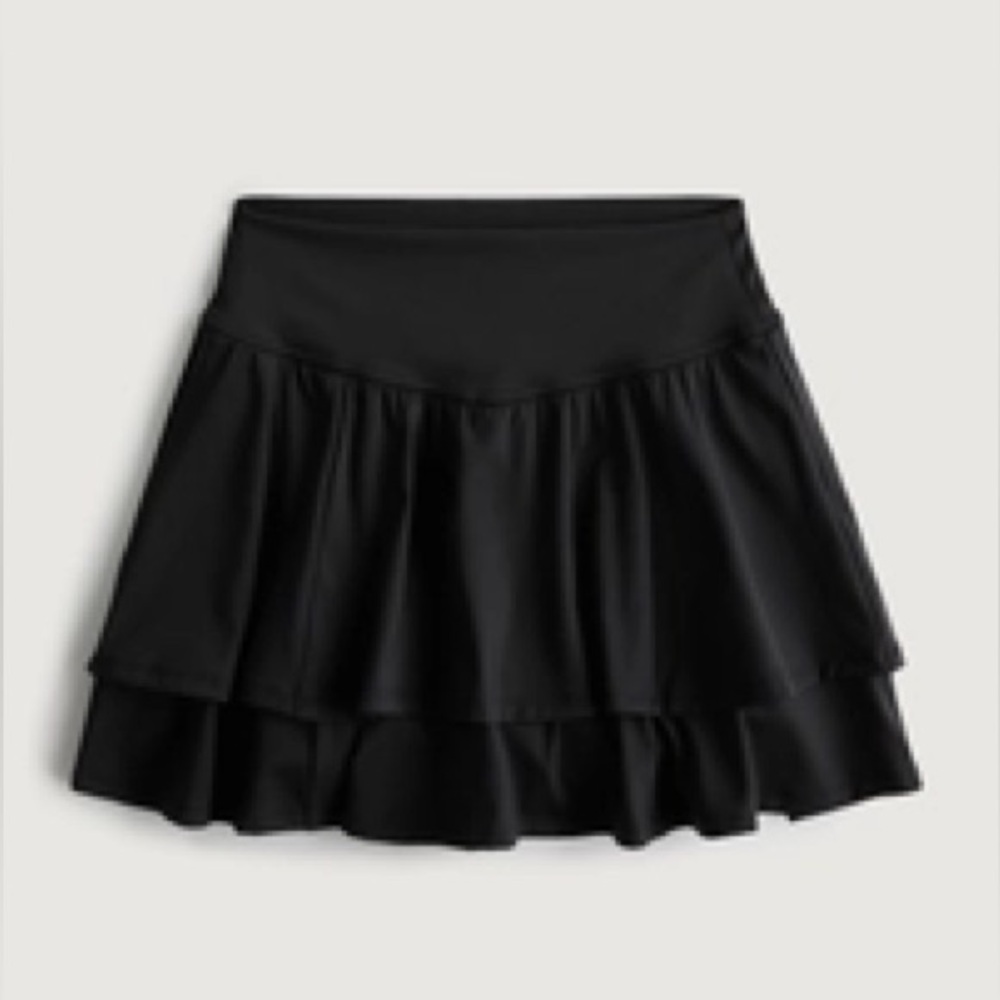 Gilly Hicks Active Energize Ultra High-Rise Tiered Skortie -Black- size XXL -NWT